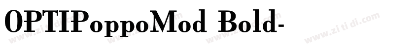 OPTIPoppoMod Bold字体转换